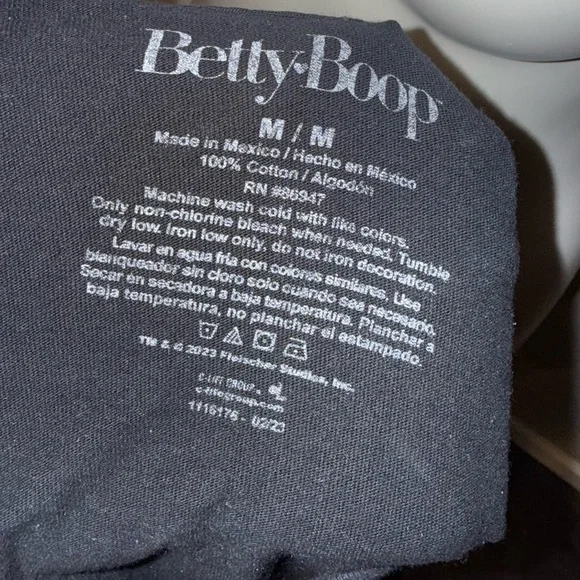 Betty Boop Graphic Tee - Black, Orange, Purple - Picture 4 of 6